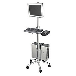 Aluminum Mobile Computer Workstation Cart Ii Zt1110404 At Ziotek Com